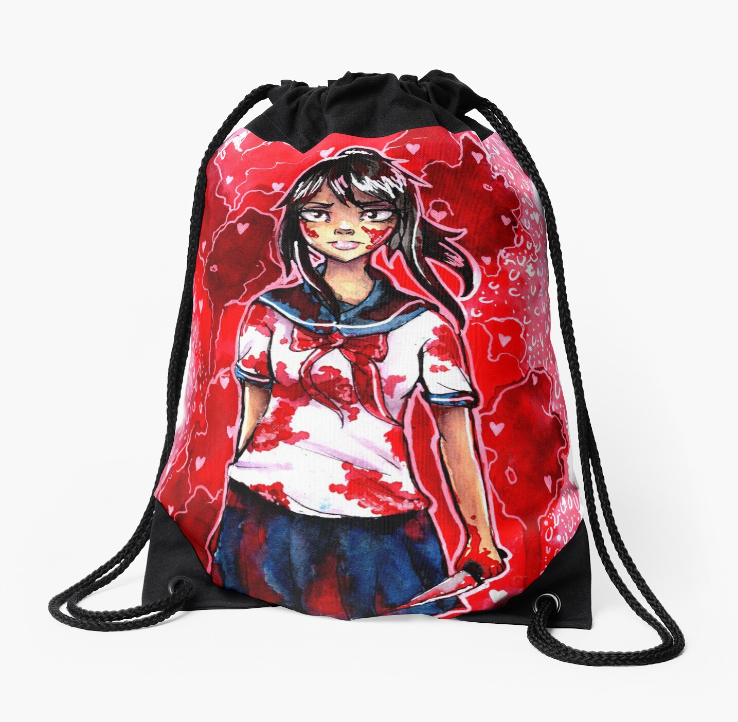 "Yandere Simulator Ayano" Drawstring Bag by SnowyMarriner Redbubble