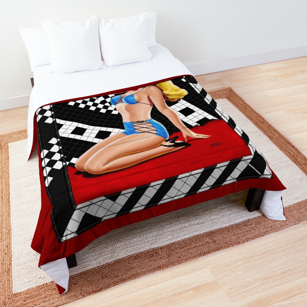 The Red Hotline by Peter Driben Remastered Vintage Art Xzendor7 Reproductions Comforter