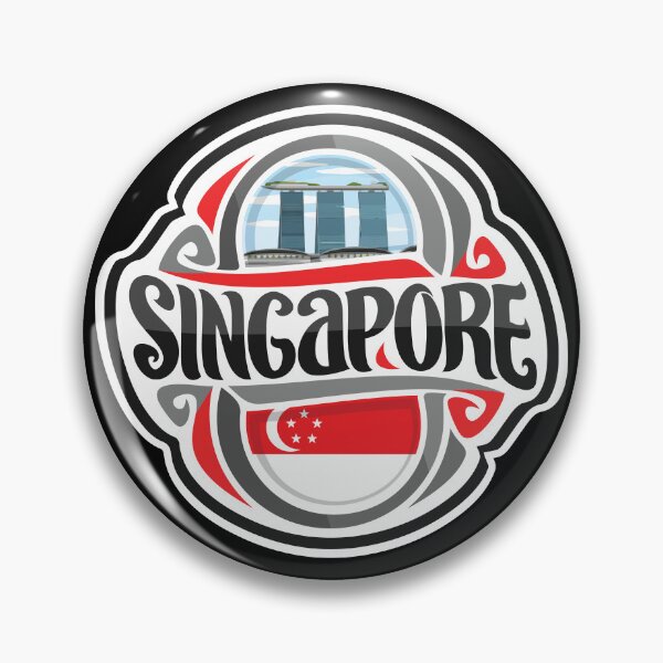 Item preview, Singapore Flag Travel Souvenir Sticker Logo Badge designed and sold by TeeHome.
