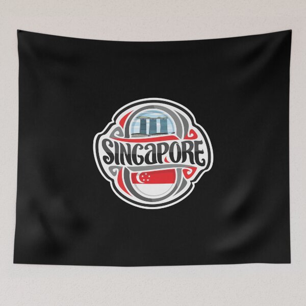 Item preview, Singapore Flag Travel Souvenir Sticker Logo Badge designed and sold by TeeHome.