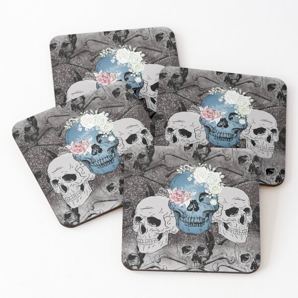 Item preview, skulls flower, floral skulls designed and sold by calalassy.