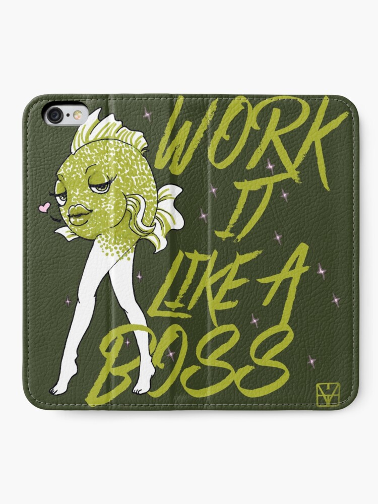 Alternate view of Work it like a boss iPhone Wallet