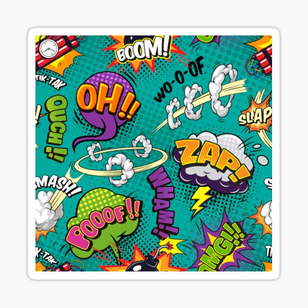 Item preview, Comic bright elements pattern designed and sold by Fenix2.
