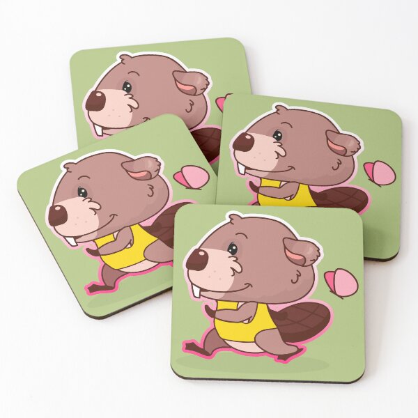 Item preview, Mr Paddles the Beaver Running designed and sold by cutieotter.