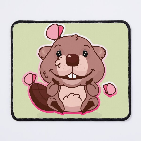 Item preview, Mr Paddles the Beaver with Butterlies designed and sold by cutieotter.