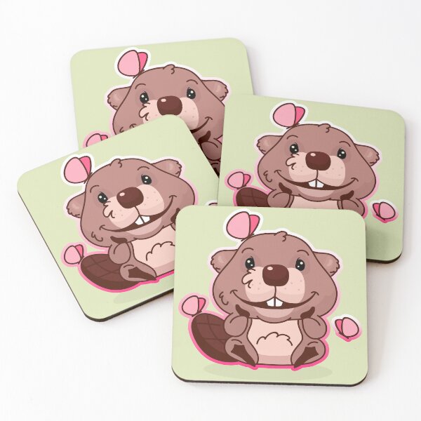 Item preview, Mr Paddles the Beaver with Butterlies designed and sold by cutieotter.