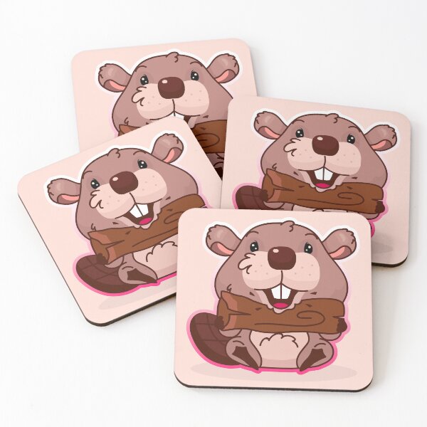 Item preview, Mr Paddles the Beaver Chopping Wood designed and sold by cutieotter.
