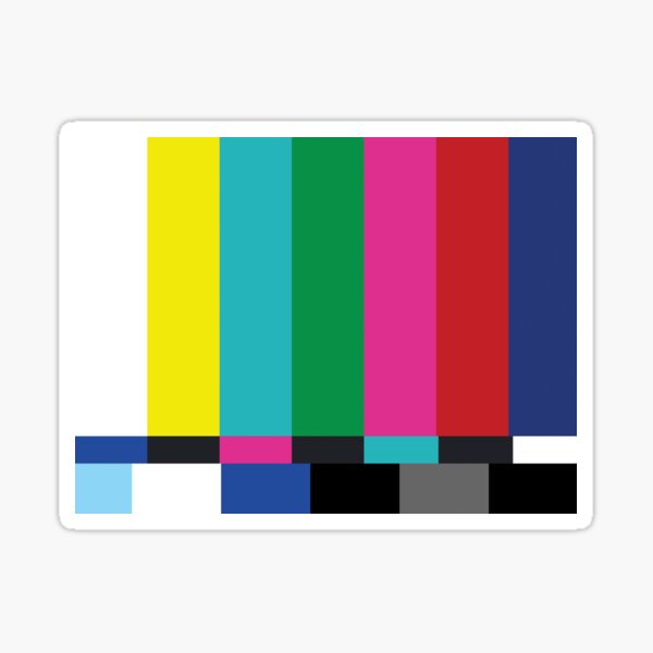 tv-test-card-sticker-for-sale-by-wernhamhogg-redbubble