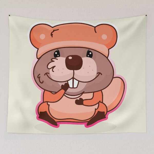 Item preview, Mr Paddles the Beaver Giggling designed and sold by cutieotter.