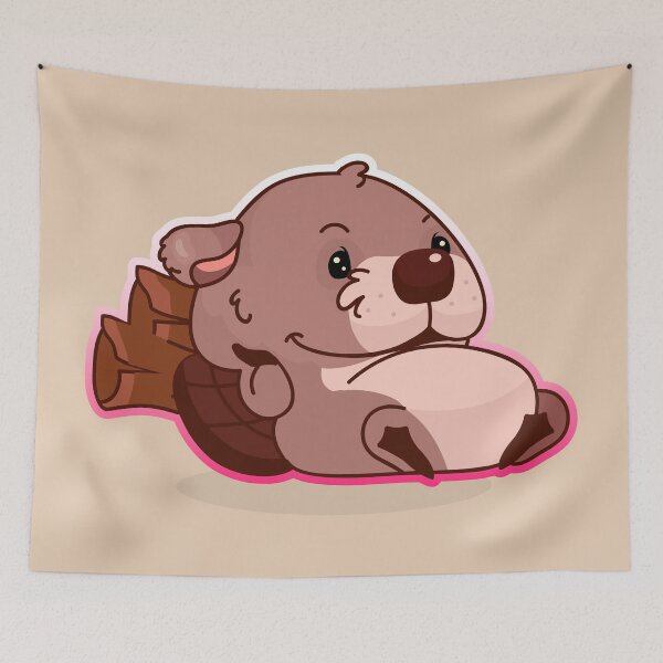 Item preview, Mr Paddles the Beaver Resting designed and sold by cutieotter.