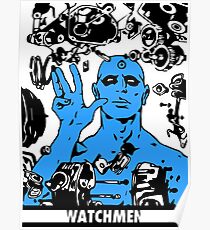 Dr. Manhattan Weiß Poster