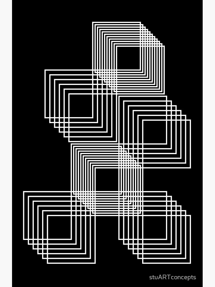 Optical illusion with black and white squares Vector Image