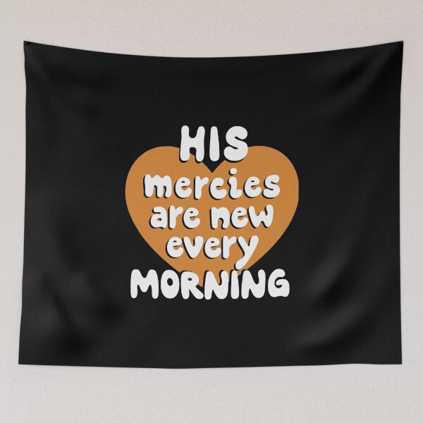 Item preview, Bible Verse Lamentations 3:23 - His Mercies Are New Every Morning - Christian Heart designed and sold by cannevas.