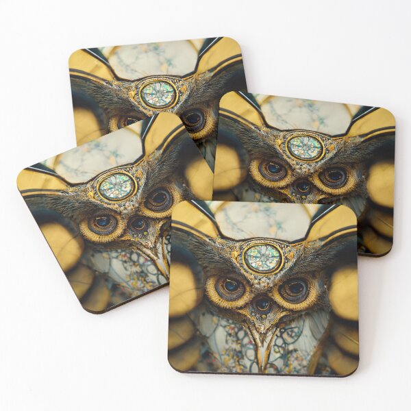 Item preview, Psychedelic Owl #2 | Owl | Bird Of Prey | Gustav Klimt | Alphonse Mucha designed and sold by lrjtucker.