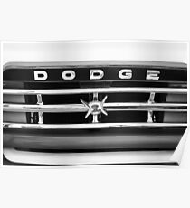1960 Ausweichen Truck Grille Emblem - 0275bw Poster