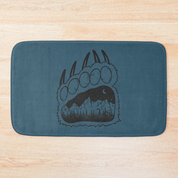 Item preview, Northern Bear Paw (Black / Blue) designed and sold by Sarah Lumley.