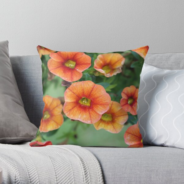 Orange Riot Throw Pillow