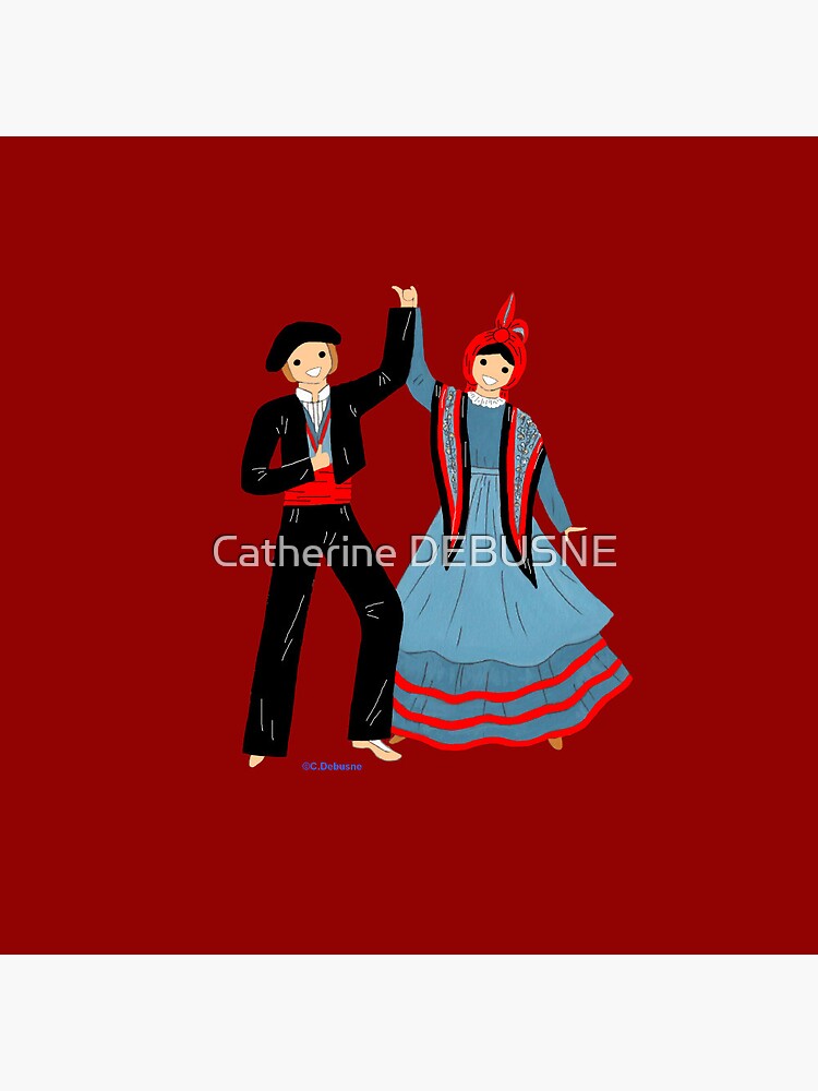 Costume from BASQUE COUNTRY, France Kids T-Shirt by Catherine Debusne