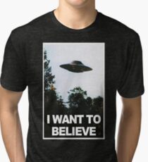 I want to believe // x files Tri-blend T-Shirt