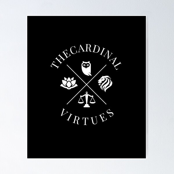 Item preview, Stoic Virtues Wisdom Temperance Justice Courage Stoicism  designed and sold by The Junto Shop.