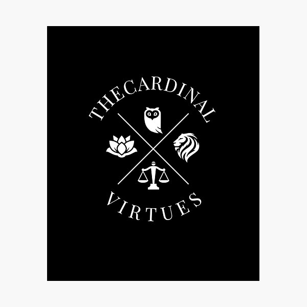 Item preview, Stoic Virtues Wisdom Temperance Justice Courage Stoicism  designed and sold by The Junto Shop.