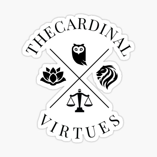 Item preview, Stoic Virtues Wisdom Temperance Justice Courage Stoicism  designed and sold by The Junto Shop.