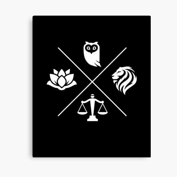 Stoic Virtues Wisdom Temperance Justice Courage Stoicism Canvas Print