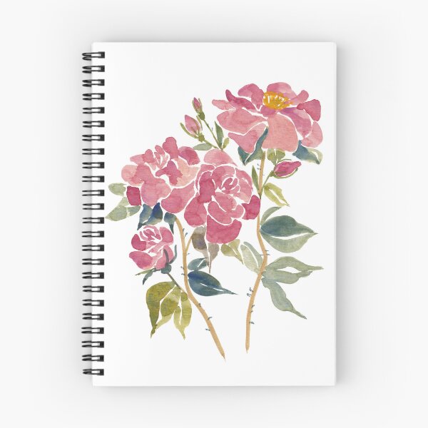 Aperçu de l'œuvre Roses sauvages à la gouache créée et vendue par JRoseDesign.