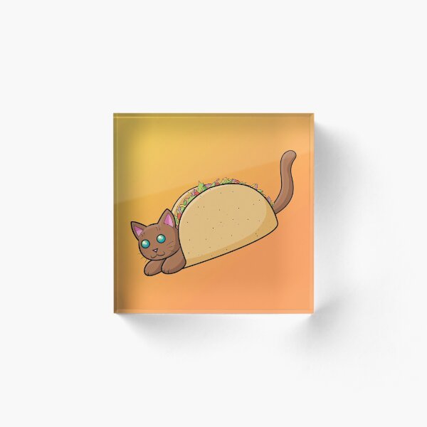 Taco Cat Acrylic Block