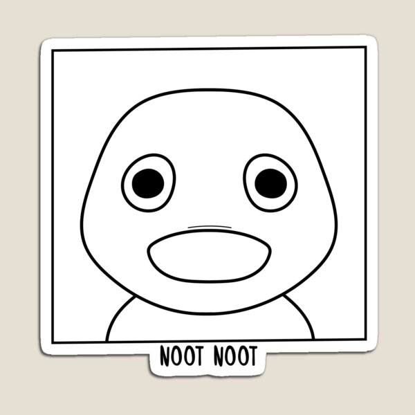 Vista previa del artículo con la obra «pingu - noot noot», diseñado y vendido por Bashar Alhallak.