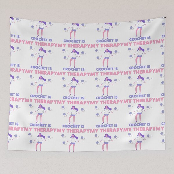 Item preview, Crochet is my therapy - Digital Art - For Crochet Lovers designed and sold by ThatCrochetGirl.