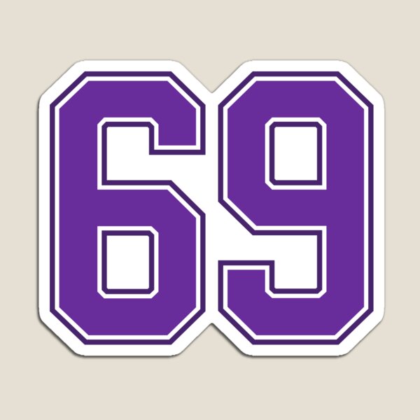 69 American Football Classic Vintage Sport Jersey Number in black