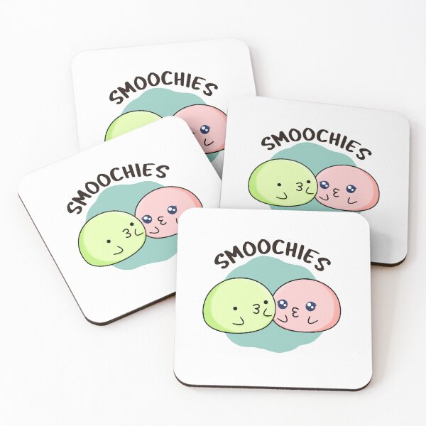 Item preview, Smoochies Funny Food Mochi Puns  designed and sold by punnybone.