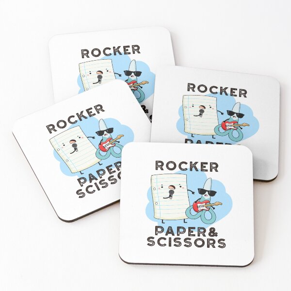 Item preview, Rocker Paper And Scissors Funny Game Puns  designed and sold by punnybone.