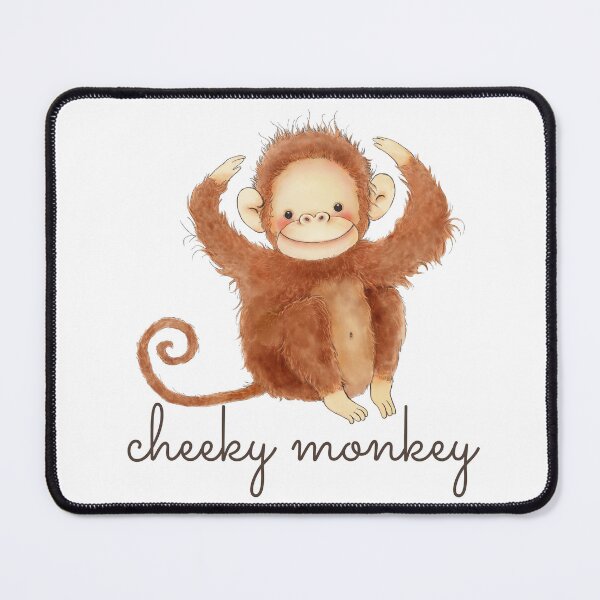 Item preview, Cheeky Monkey, Funny Monkey, Brown Monkey designed and sold by PrintinglyArt.
