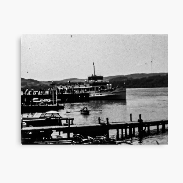 Boats on the Windermere lakeside at Ambleside, Cumbria Canvas Print