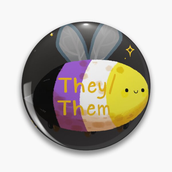 Item preview, Non-Binary they/them Bee designed and sold by Smoltsuki.