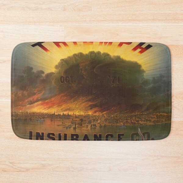 Item preview, Great Chicago Fire, Vintage Triumph Insurance Co. Chromolithograph designed and sold by TeeARTHY.