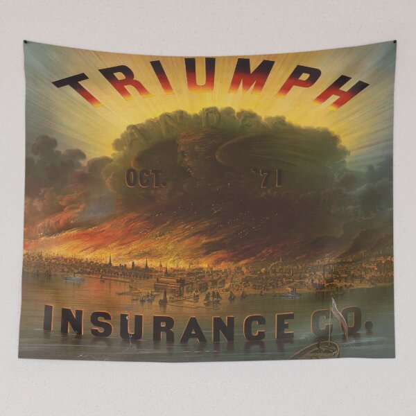 Item preview, Great Chicago Fire, Vintage Triumph Insurance Co. Chromolithograph designed and sold by TeeARTHY.