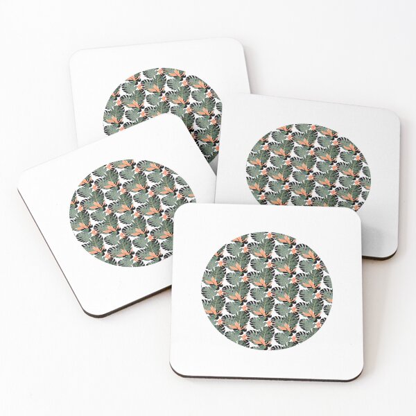 Item preview, Monstera leaves and tropical flowers background.  designed and sold by Sosnovskaya.