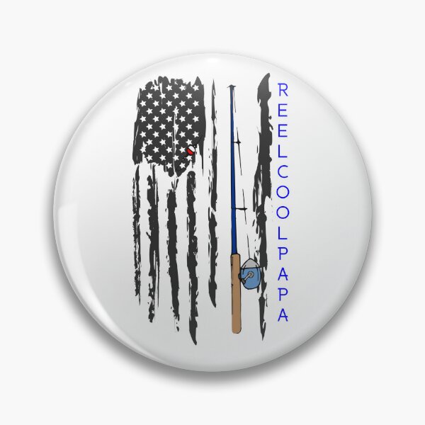 Item preview, Reel Cool Papa American Flag Fishing Pole Fisherman Patriot USA Outdoors Lake Fishermen designed and sold by CarantinedChaos.