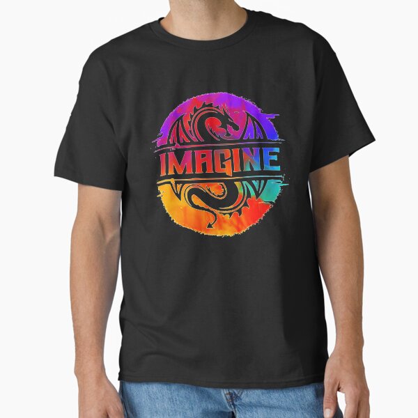 Vista previa del artículo con la obra «Imagine-Dragones a todo color», diseñado y vendido por ConnorTshirts.