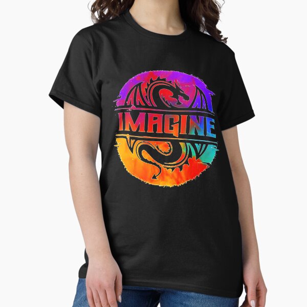 Vista previa del artículo con la obra «Imagine-Dragones a todo color», diseñado y vendido por ConnorTshirts.