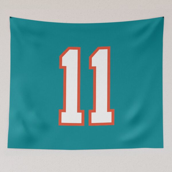 Item preview, Sports Number 11, white orange color lucky sport eleven designed and sold by ArtIsParty.