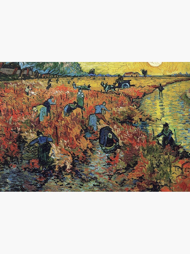 The Red Vineyards Oil Painting on Burlap by Vincent van Gogh by podartist