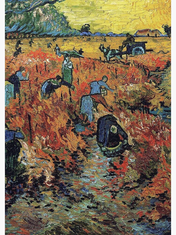 The Red Vineyards Oil Painting on Burlap by Vincent van Gogh by podartist