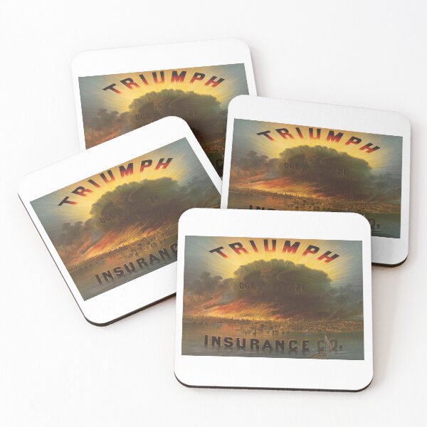 Item preview, Great Chicago Fire, Vintage Triumph Insurance Co. Chromolithograph designed and sold by TeeARTHY.