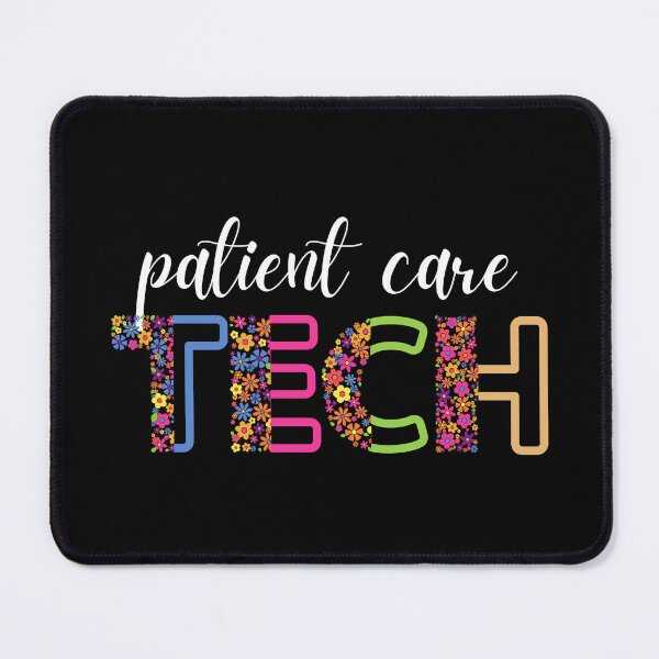 Item preview, Floral Patient Care Tech (white text) - Patient Care Technician - PCT designed and sold by CaitU.