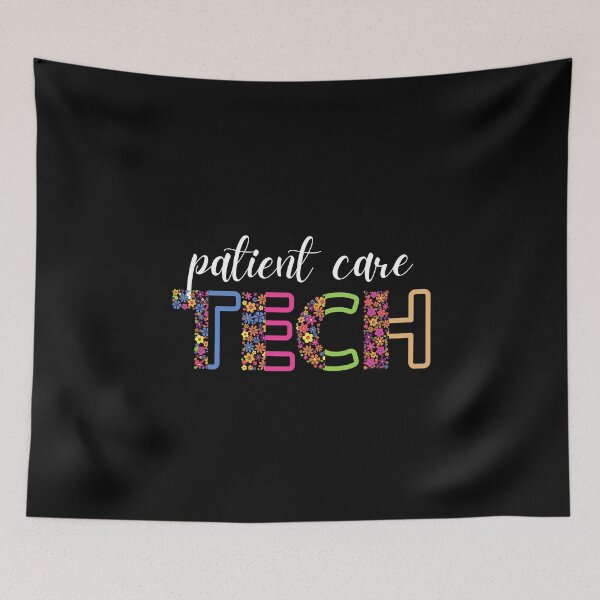 Item preview, Floral Patient Care Tech (white text) - Patient Care Technician - PCT designed and sold by CaitU.