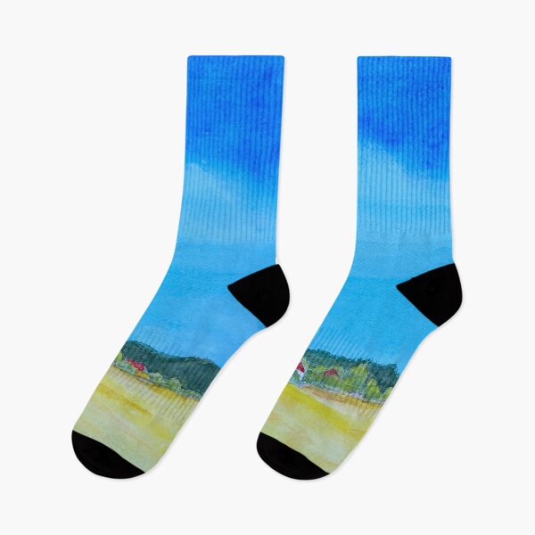 Artikelvorschau, Blaue und gelbe Landschaft entworfen und verkauft von Jaroszlava Magyar.